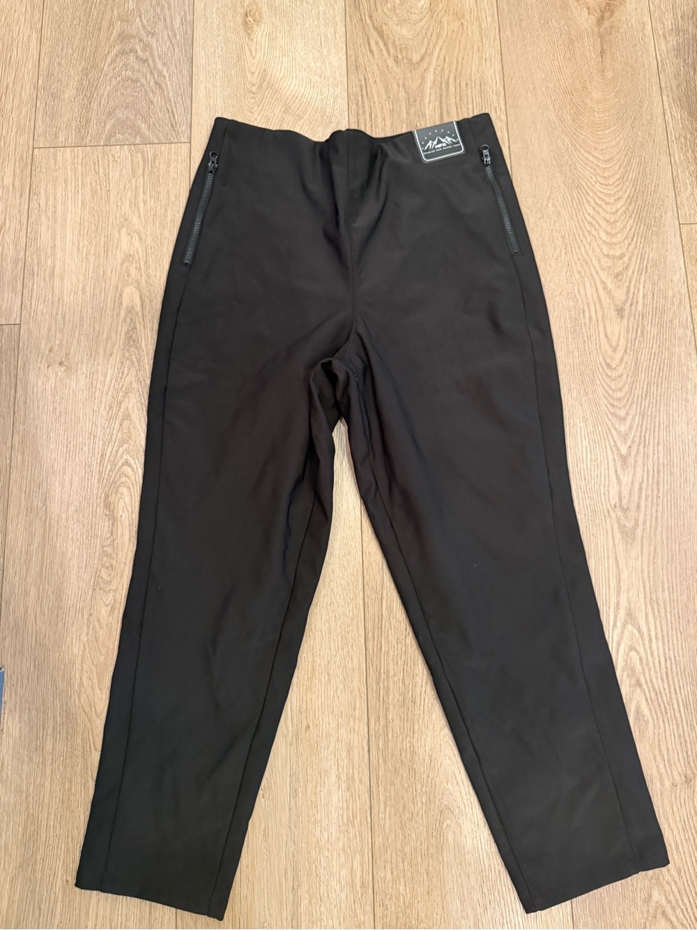 NWT HFX Women’s XXL Black Softshell Outdoor Hiking Pants Zip Pocket Stretch